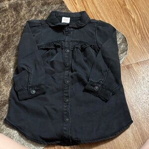 Wonder Nation Black Button Down Kids Shirt
